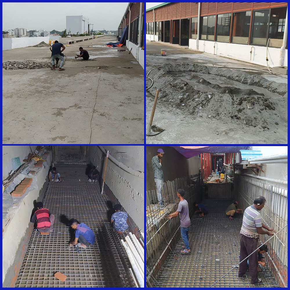Floor Casting, plaster, Column, Basement