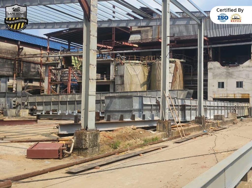 Steel Structure works at Maf Footwear